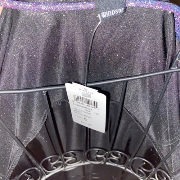 Windsor Sparkly Navy Cocktail Dress Size SMALL - Picture 5 of 6